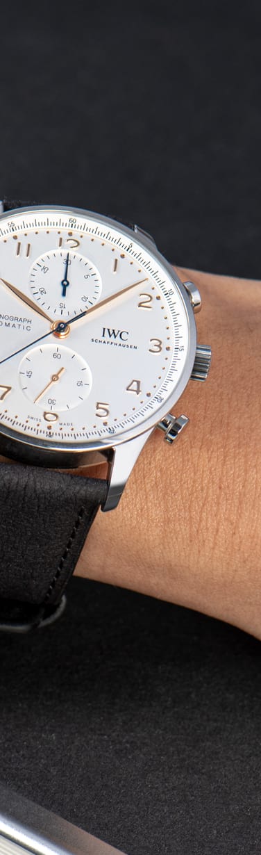 Montre Portugieser chronographe avec un bracelet TimberTex noir