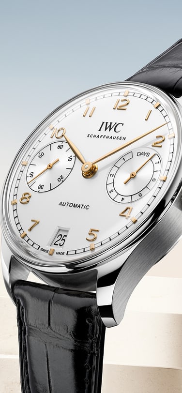 Detailed Image of the back of the Portugieser Automatic 42 Silver Moon Watch showcasing its mechanism