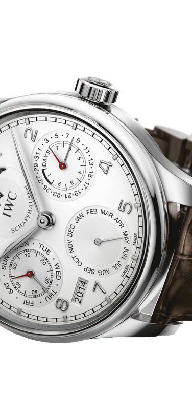 The Portuguese perpetual calendar laying on it's side