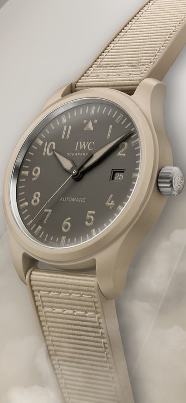 Pilot's Watch Automatic 41 TOP GUN Mojave Desert with brown dial, brown ceramic case and brown rubber strap