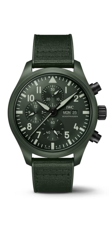 front shot of PILOT’S WATCH CHRONOGRAPH TOP GUN EDITION “WOODLAND” IW389106