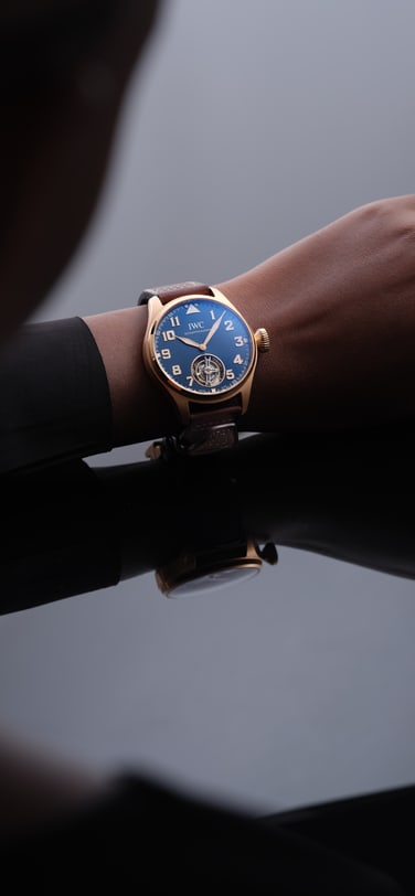 Big Pilot’s Watch Constant-Force Tourbillon Edition “Le Petit Prince” with blue dial