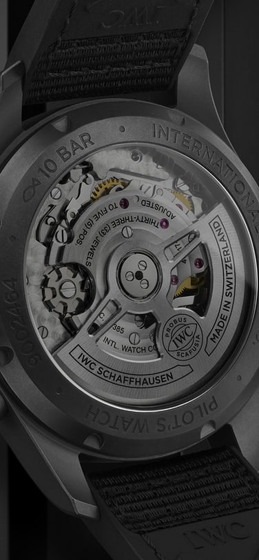 Back of watch dial where the 69385 caliber is visible
