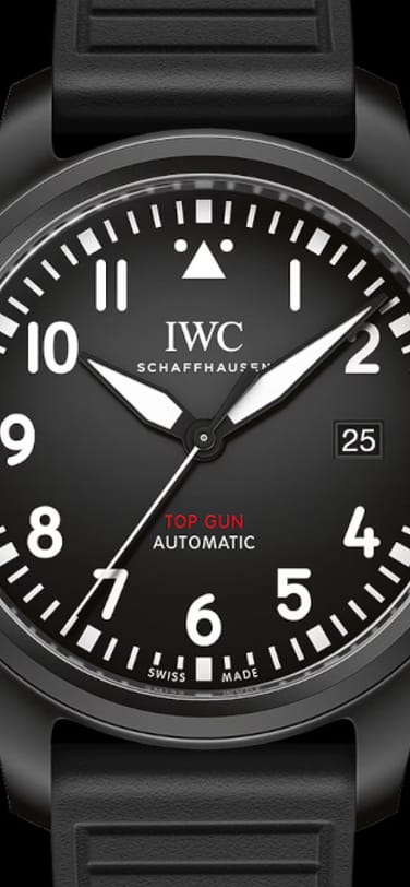 IWC IW326906 Pilot’s Watch Automatic TOP GUN with ceramic case, black dial with luminescence and black rubber strap