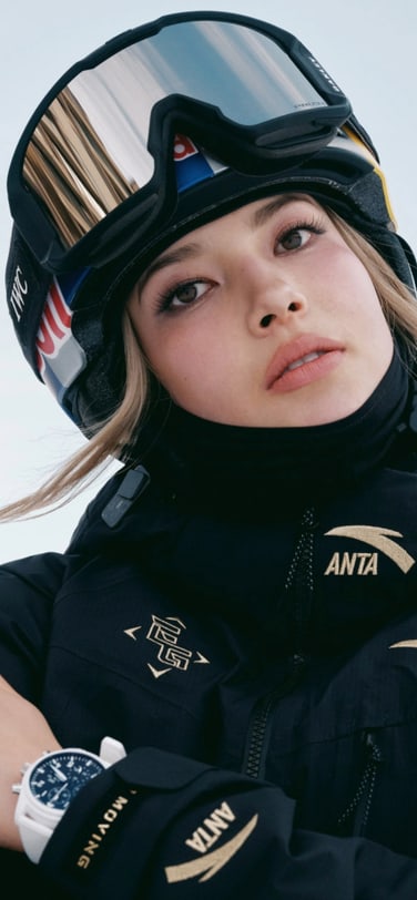 Eileen Gu wearing IWC watch