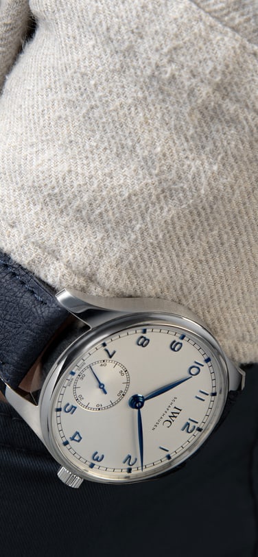 The new IWC TimberTex watch strap in blue