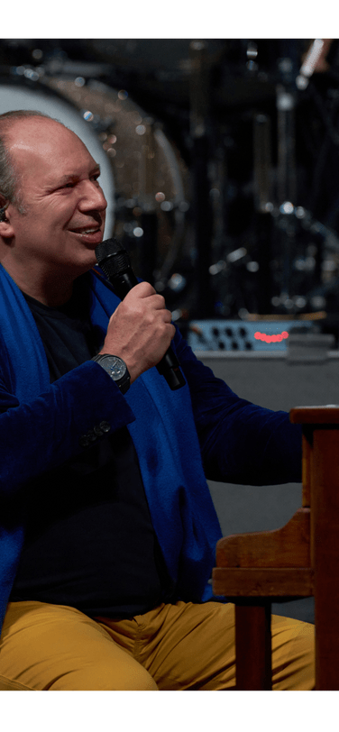 Hans Zimmer at a concert in Dubai in January 2023, EVI