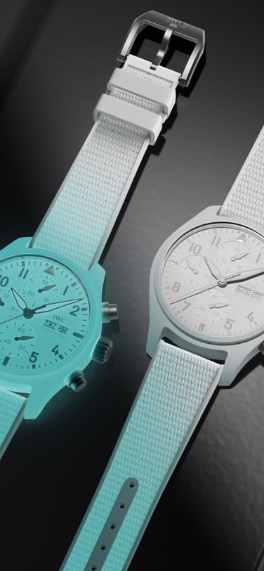 Two IWC watches with Ceralume® new material