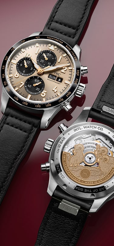 IWC Pilot’s Watch Performance Chronograph 41 Year of the Goat, front and back