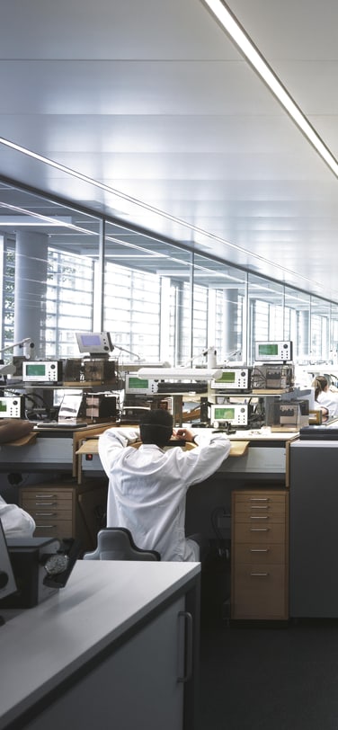 Image showing IWC watchmakers working at IWC manufacture center