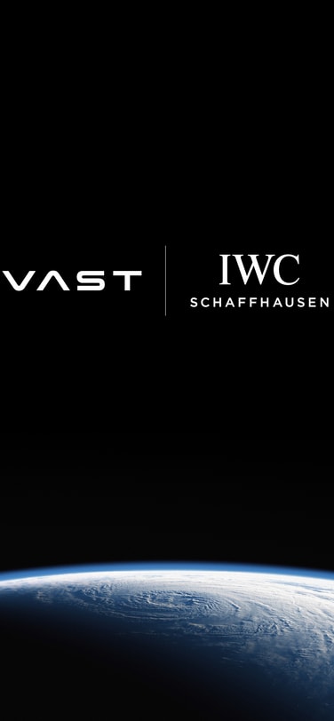 VAST and IWC Schaffhausen logos written on a black background