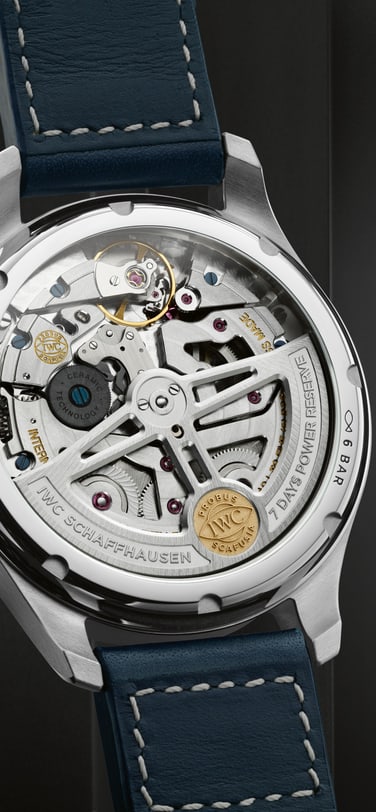 Image showing the decorated movement of Pilot's watch Perpetual calendar from the back