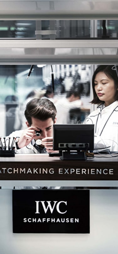IWC Employees taking part in the Watchmaking Experience