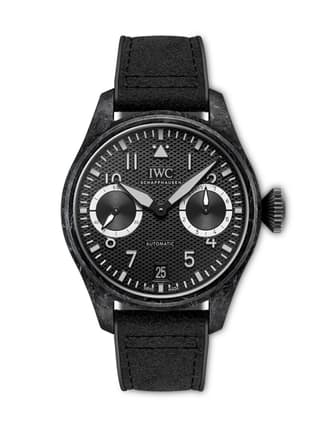 Front view of the Big Pilot’s Watch G 63 watch with white subdial rings