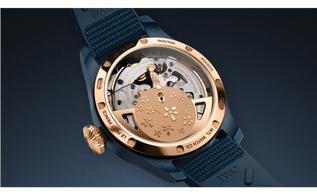 IWC Pilot's Watch Le Petit Prince with blue dial, blue ceramic case and rubber strap