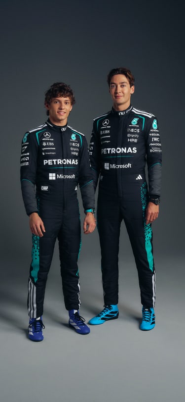 Andrea “Kimi” Antonelli and George Russell