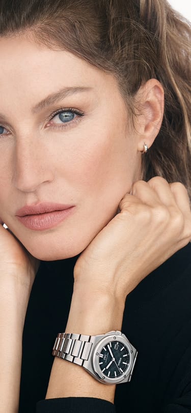Gisele Bündchen wearing the Ingenieur Automatic 40 with aqua dial Ref. IW328903