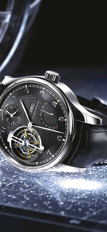 Back view of the Portugieser Sidérale Scafusia displaying a map of star constellations.