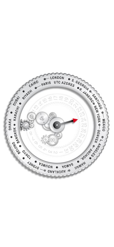 Illustration of the Timezoner complication
