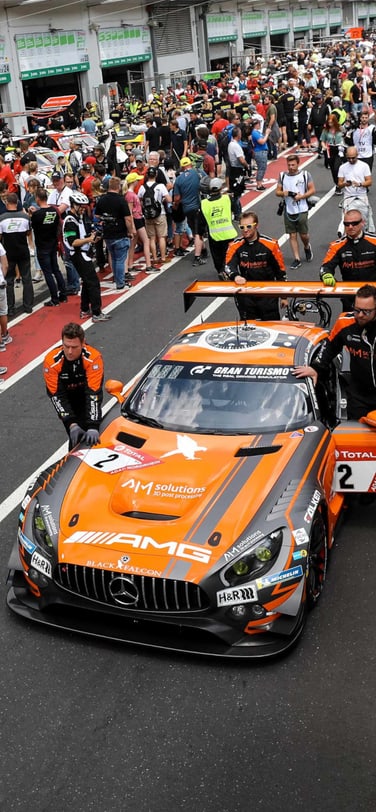 Image showing the Mercedes-AMG team car during a race.