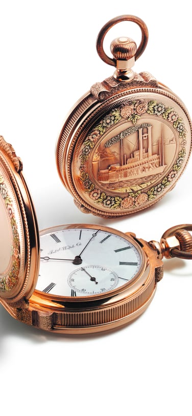 Image showing an IWC pocket watch on a white background