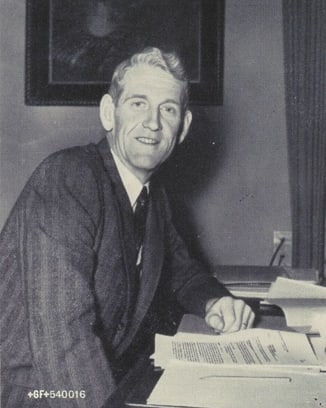black and white portrait of Rudolf Homberger