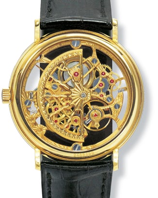 IWC IW270101 Portofino Skeletal Auto Wristwatch with light yellow gold case