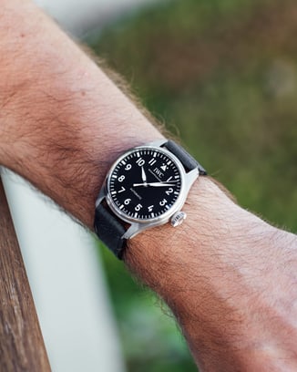 The Big Pilot’s Watch 43 sporting the MiraTex™ strap in black