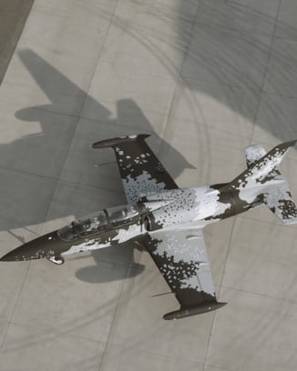 Jet trainer L39 Albatross about to head to the runway