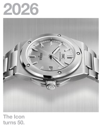 An image of the 50th anniversary Ingenieur SL watch with the date 2026