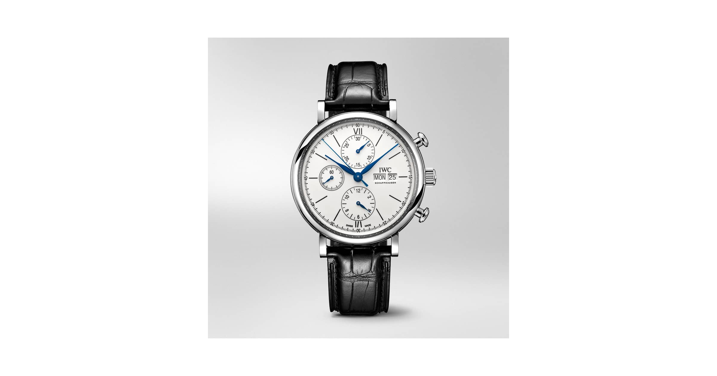 【世界限定500本】IWC 150周年記念 ポートフィノ　　クロノグラフ IWC 150周年記念モデルの特徴は青。歴史と魅力を掘り下げる