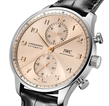 希少 IWC ボルト型　六角形カフリンクス ポルトギーゼ・クロノグラフ - IW371624 - ステンレススティール