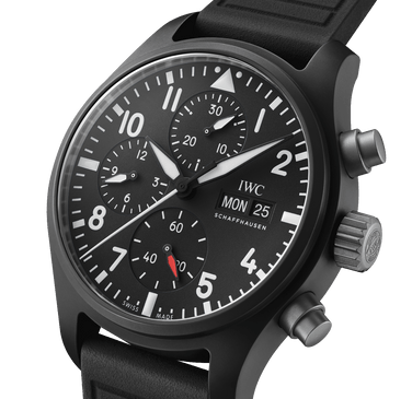 IWC インターナショナルウォッチカンパニー ウォッチ パイロット ウオッチ クロノグラフ41 トップガン 時計 IW389101 腕時計_x000D_
 セラミック/チタン/クロコダイル ブラック文字盤 自動巻き メンズ【中古】 パイロット・ウォッチ・クロノグラフ 41 トップガン - IW389401